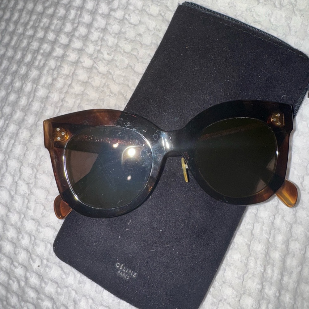 Celine 41443/S Tortoise Oversized Sunglasses - Picture 3 of 8